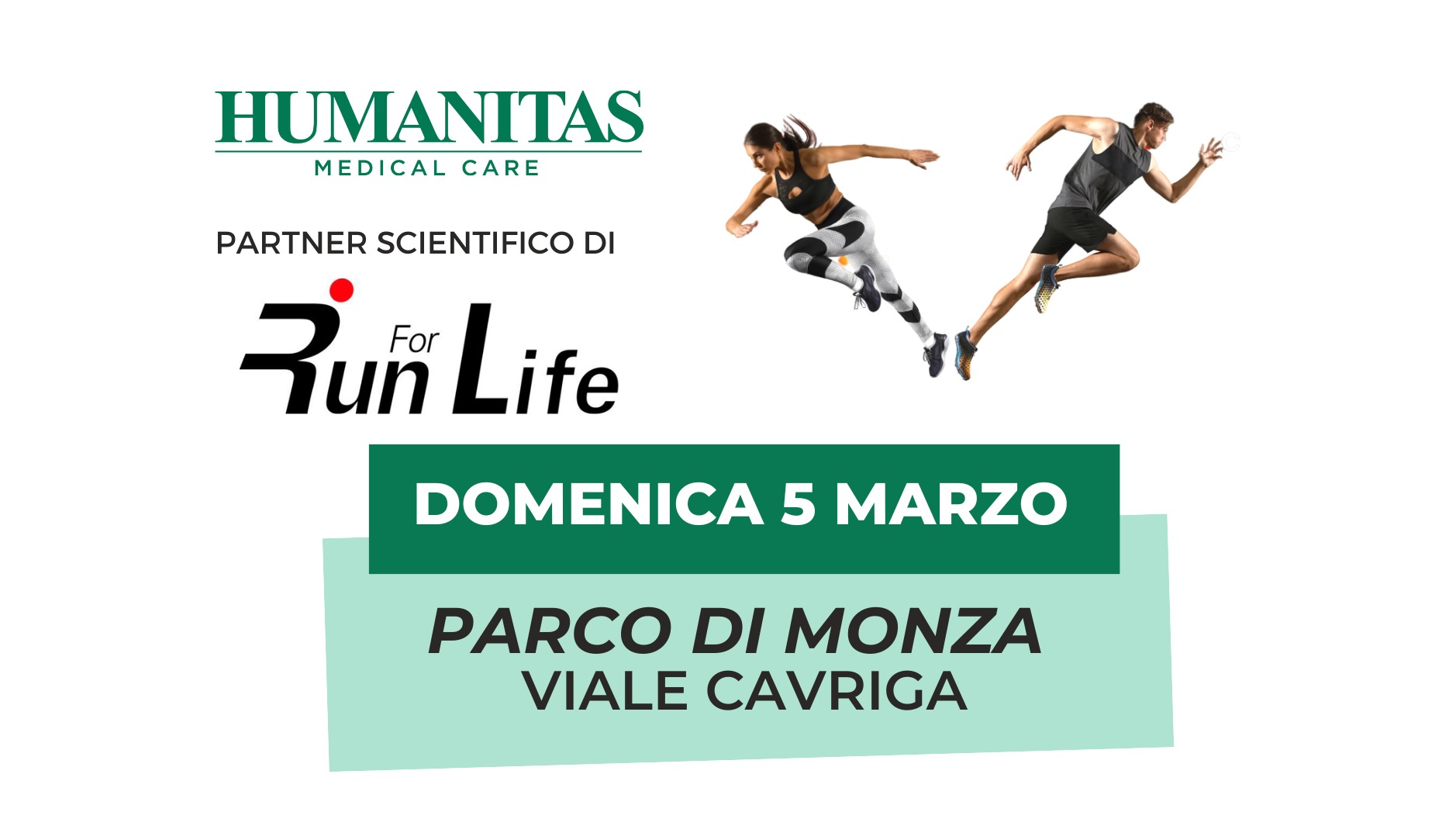 Run For Life appuntamento il 5 marzo al Parco di Monza Humanitas